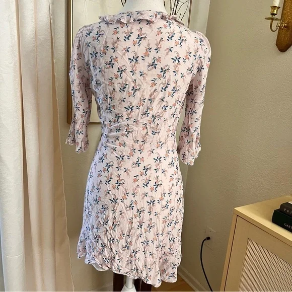 FOR LOVE & LEMONS x REVOLVE Nostalgia Floral Tie Front Mini Dress Size Small - Picture 6 of 14